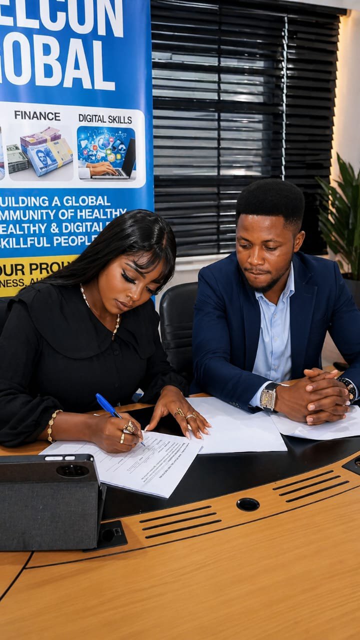 Epelcon brand executive signing a deal — building a community of healthy, wealthy and digitally skilled people